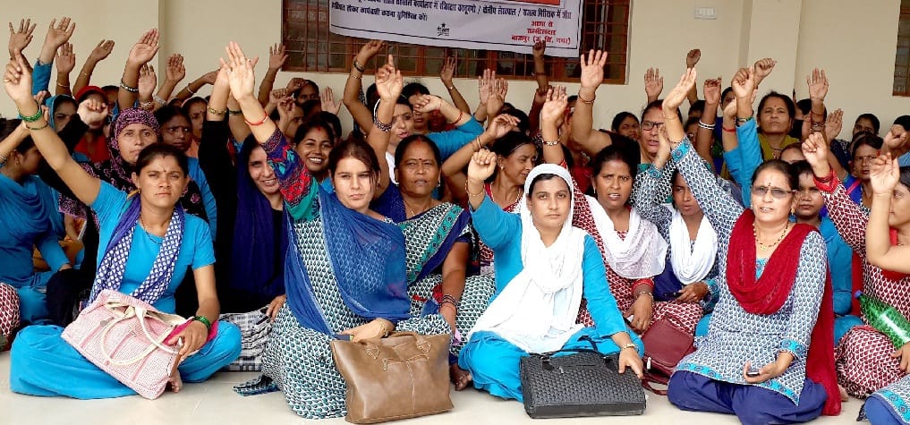  Anganwadi worker was stuck to strike