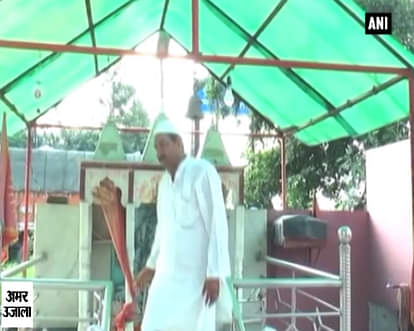 Muslim man prays at Shiva temple 