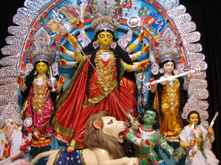 Entertainment during Durga puja
