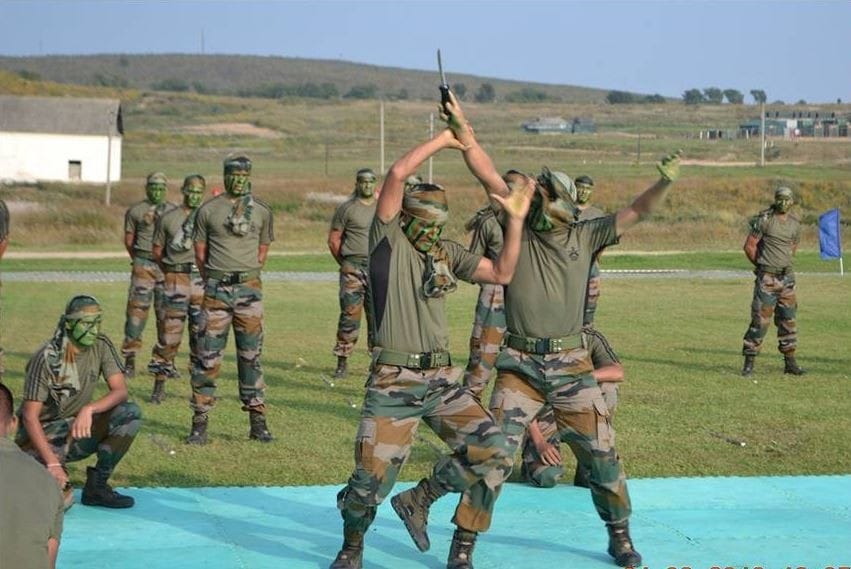 kumaon regiment troops in india russia joint military exercise.