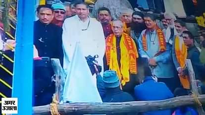President pranab mukherjee visits kedarnath