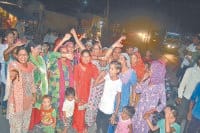 postitution, people protest, road jam, kaithal