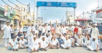 farmers protest, road jam, national highway, kaithal