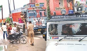 accident near chilbila police chauki