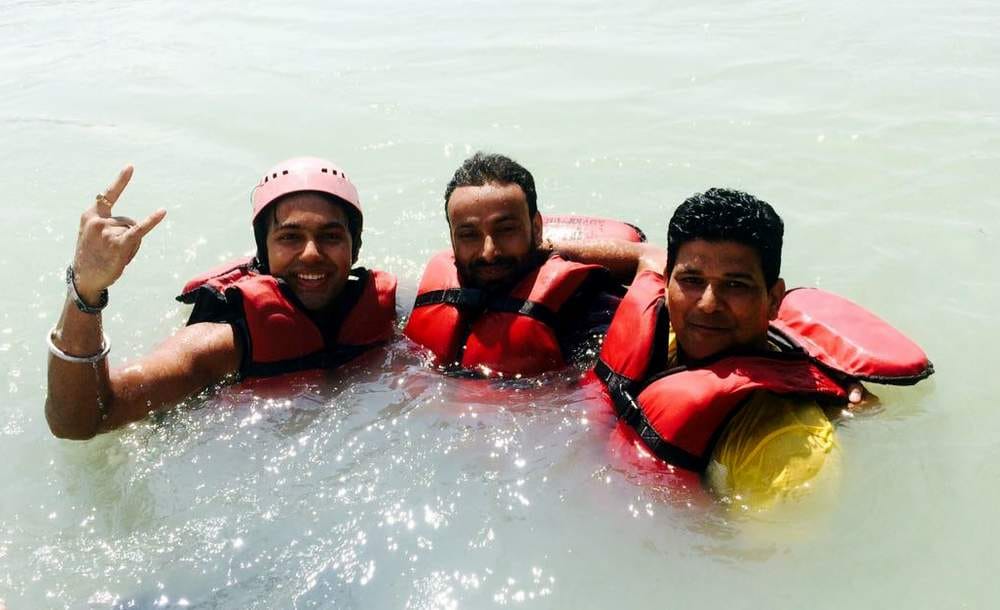 TV actor saurabh pandey in rishikesh.