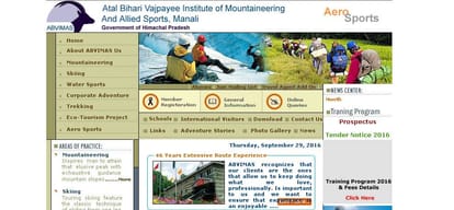 Adventures camps in atal bihari vajpayee institute of mountaineering and allied sports