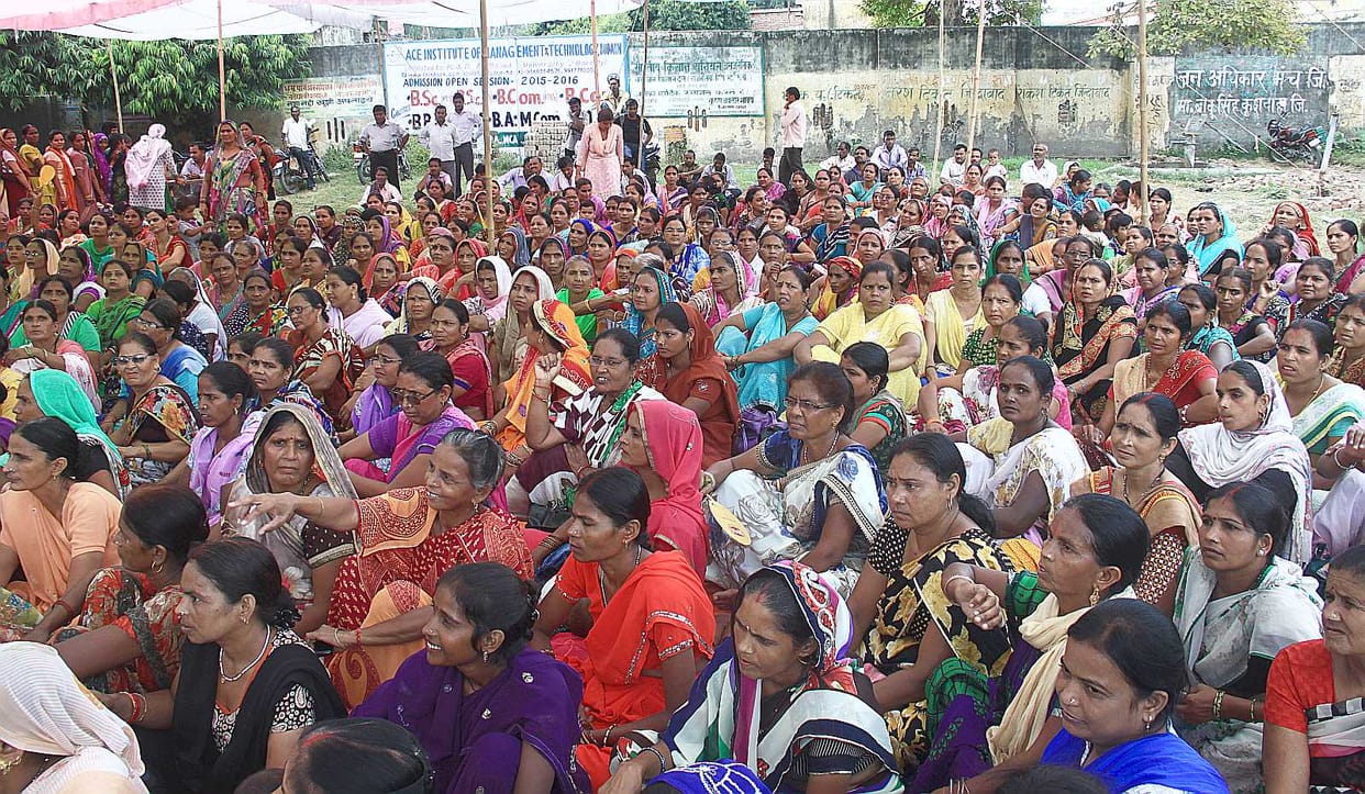 Anganwadi woman, Flowers are not the spark ...