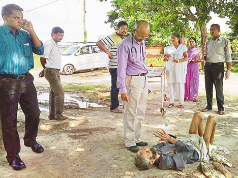 Thrown to the patient to district hospital mortuary