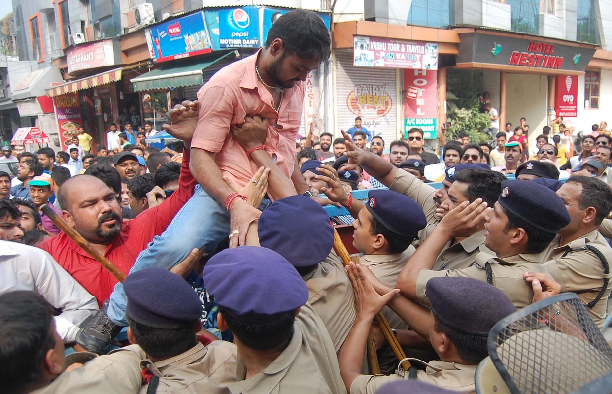 BJP members of Congress are going to office from the police clash