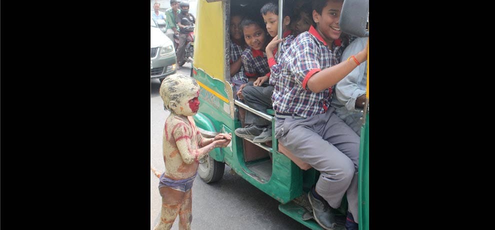 street beggar kids, begging or selling for their livelihoods
