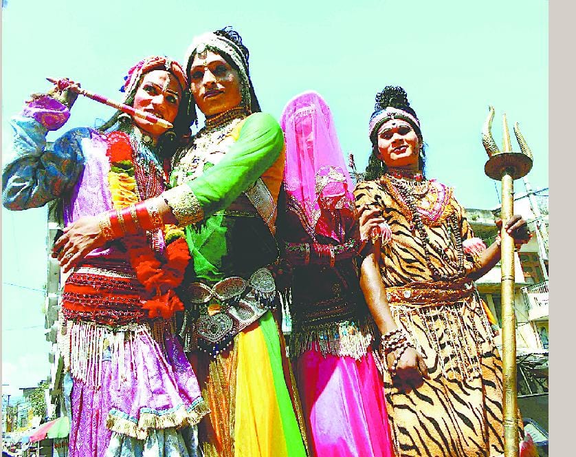 Devotees arriving Purnagiri habitation
