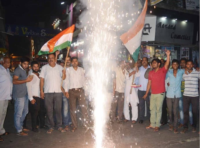 The district party celebrating