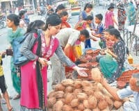 navratre, boom in market, temple, maa durga, karnal