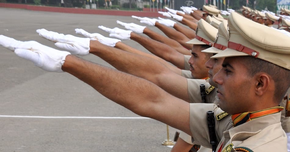 convocation ceramony, itbp soldiers pass out, women band, passing out prade, panchkula
