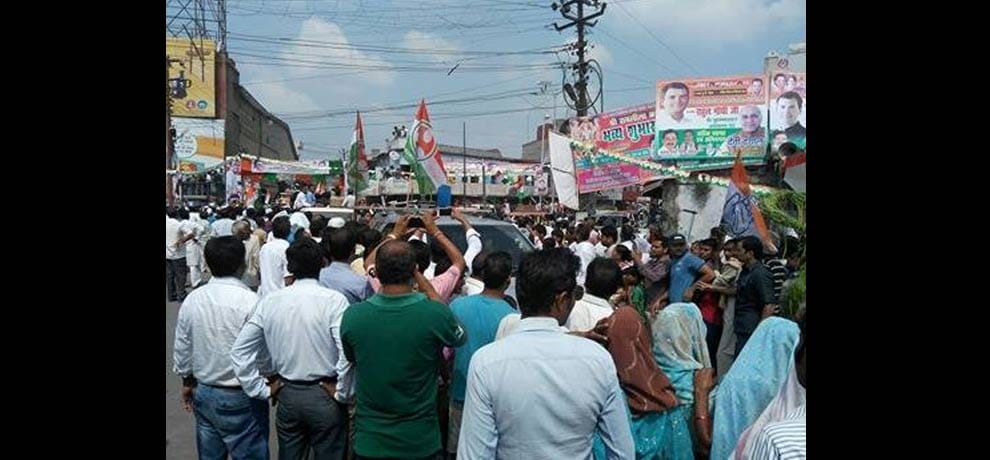 congress vice president rahul gandhi road show in bulandshahr