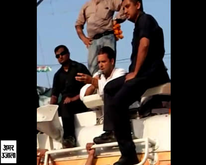 Rahul gandhi road show in aligarh