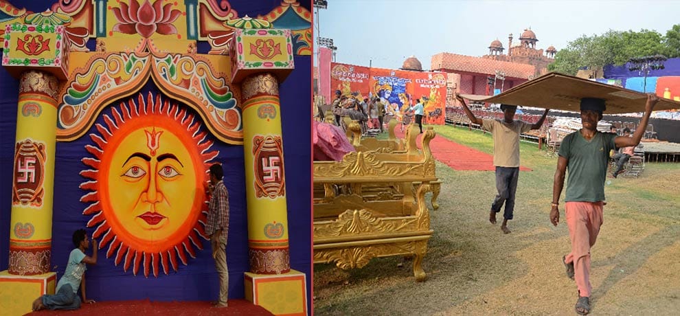 Today will see the propriety of Purushottam Leela, will start at 1200 locations in Delhi staged
