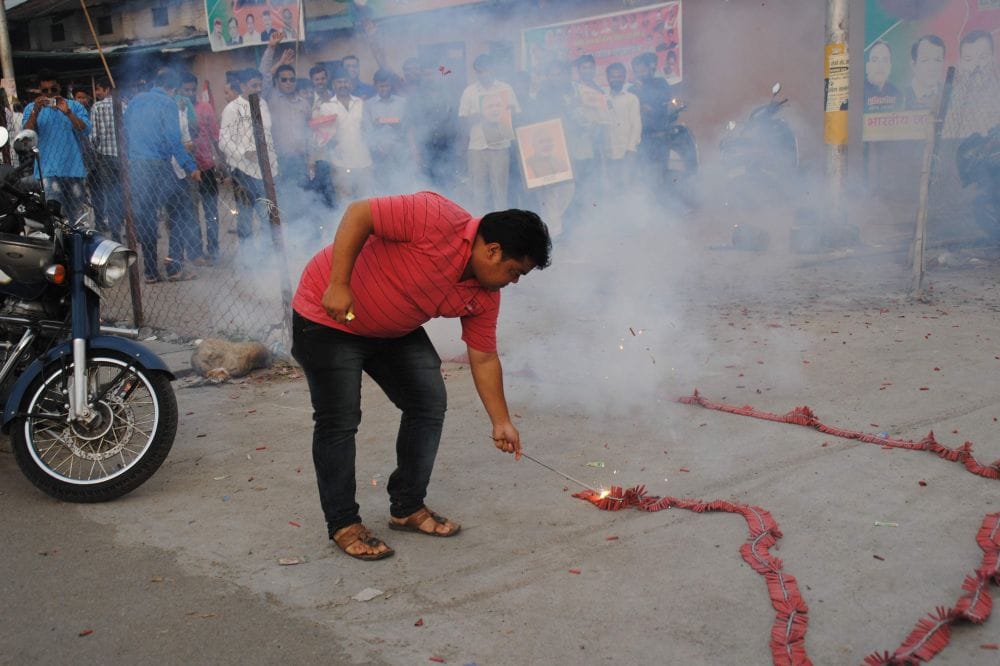 celebration in india after indian army surgical strike