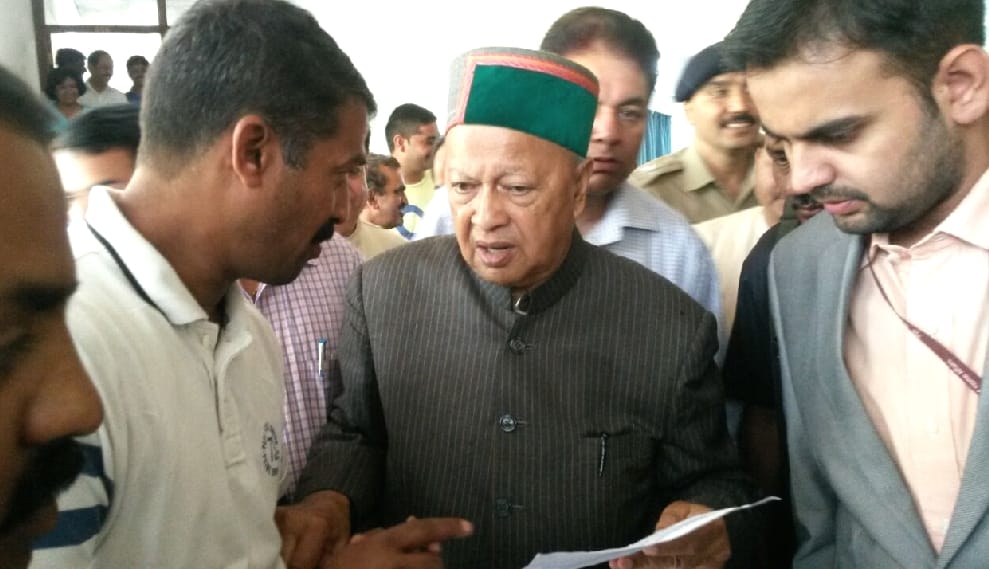 Virbhadra Singh Statement on BJP at Dharamshala Visit.