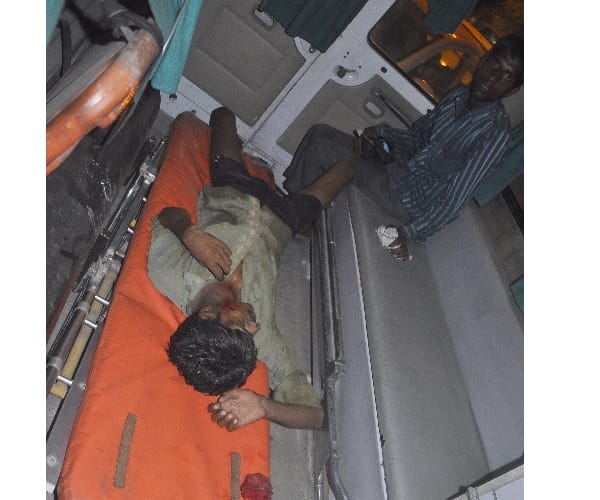  A car accident in lucknow.