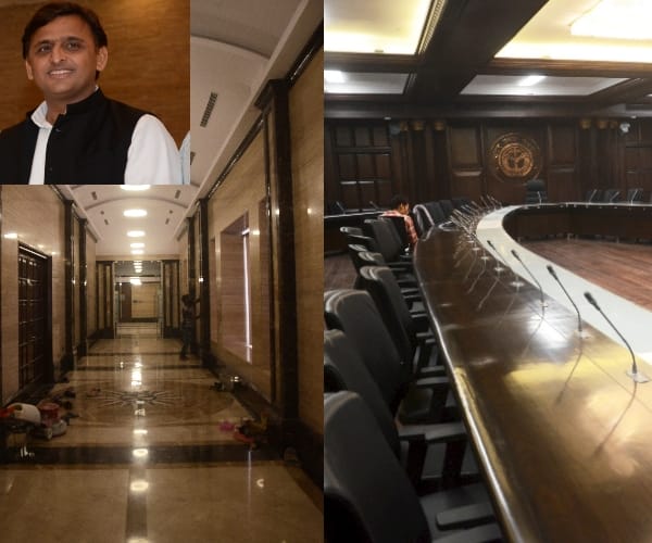 CM akhilesh yadav news office.