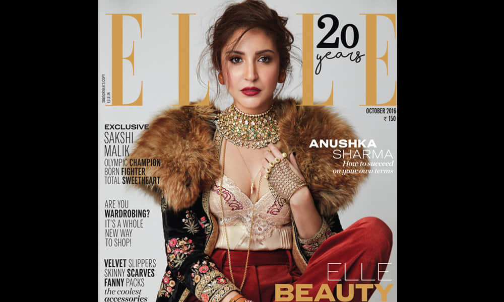 anushka sharma in elle magazine 2016 photoshot