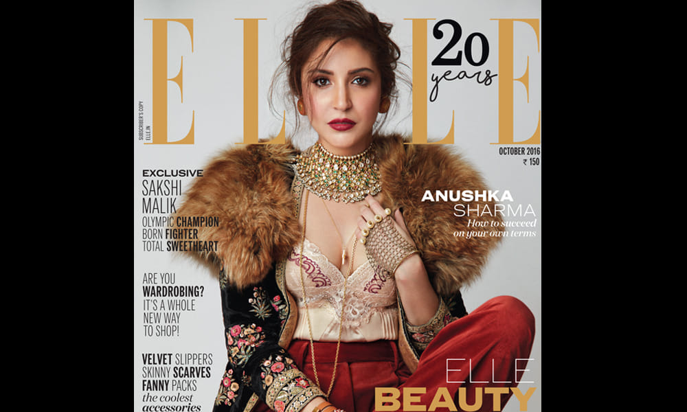 anushka sharma in elle magazine 2016 photoshot