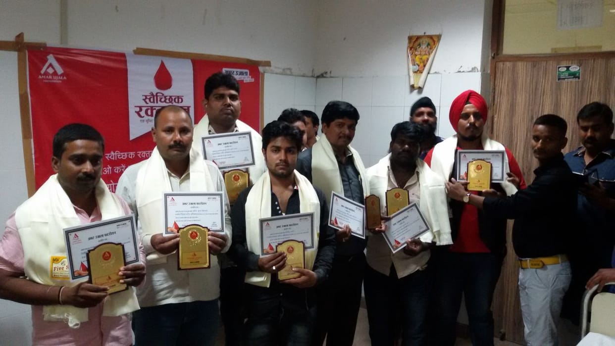 14 people donated blood