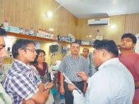 red on medical lab, many flee, health department, karnal