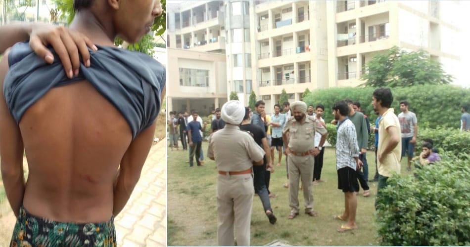 beaten by students on campus shouted slogans of Pakistan Zindabad