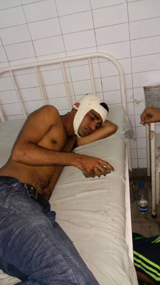 beaten by students on campus shouted slogans of Pakistan Zindabad