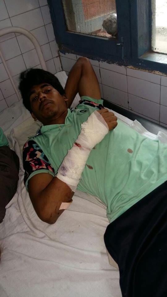 beaten by students on campus shouted slogans of Pakistan Zindabad