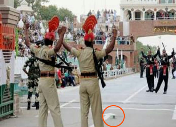 Pakistani visitors hurl stones at Indian side during beating retreat ceremony amritsar