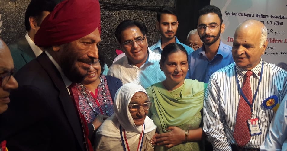 flying sikh milkha singh exposed the secrets of fitness during a programme in chandigarh