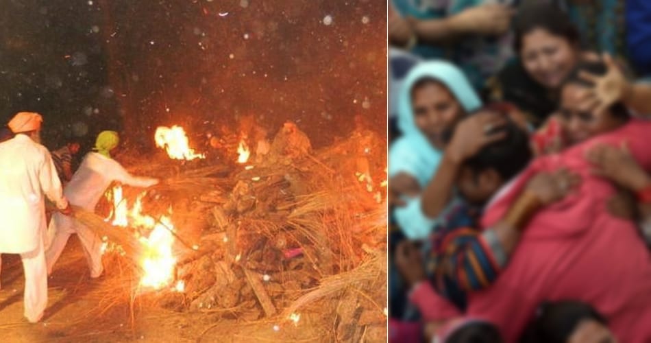 funeral of nine people in ludhiana village, were killed in road accident in haryana