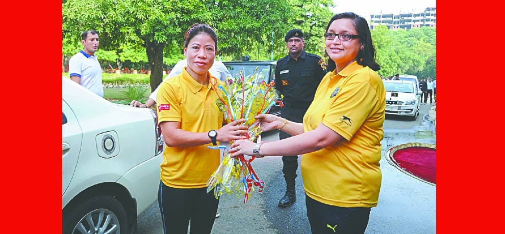  Mary Kom honored to Marathon champion 