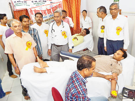 16 young people donated blood at the Sadar Hospital