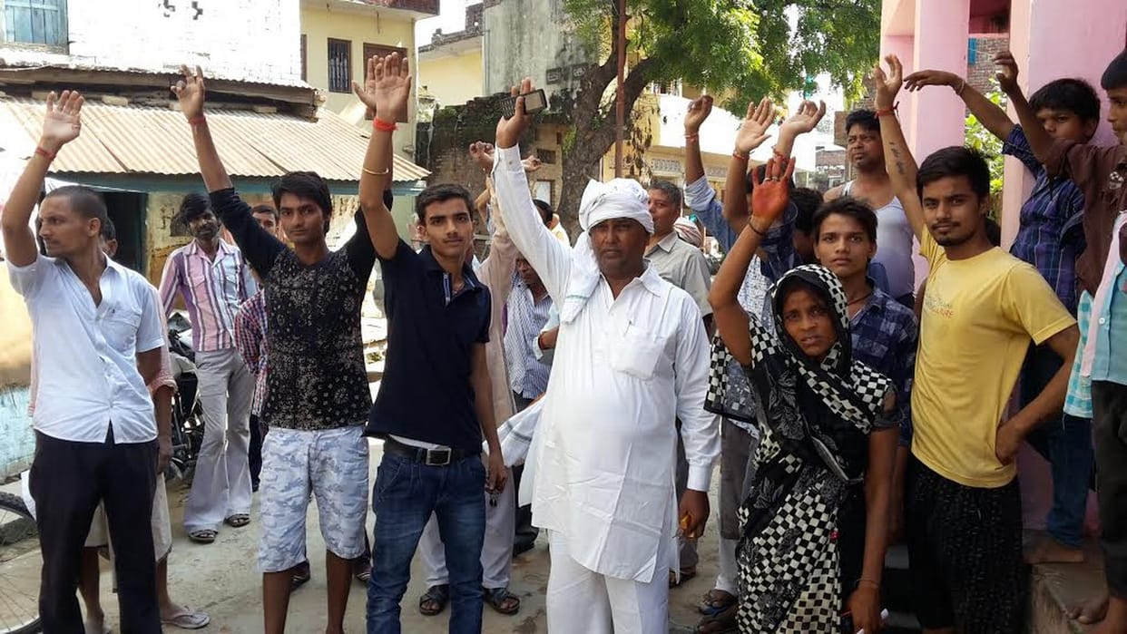 angray people Demonstration 