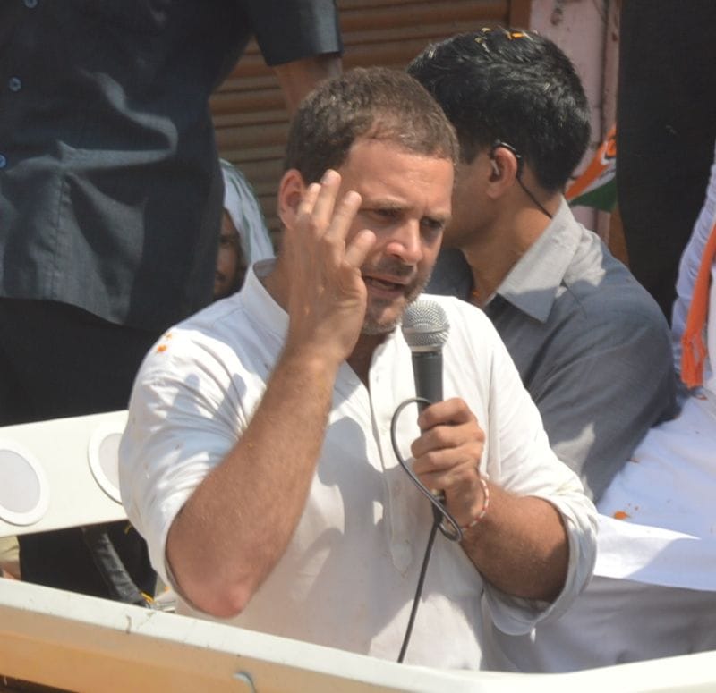 rahul gandhi road show in mathiura