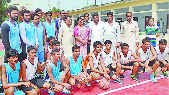 Meerut national volleyball competition and won the match in the second day Sbga