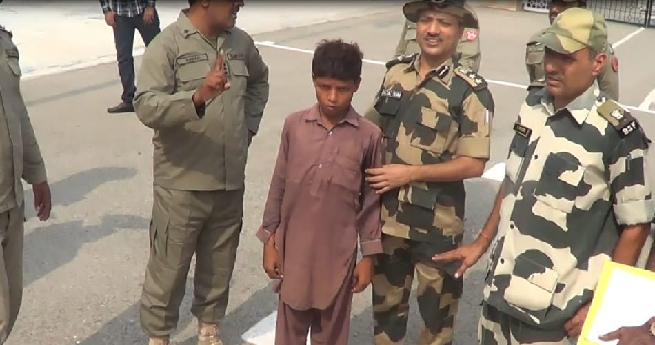 Pakistani child entered the Indian border at ferozepur area
