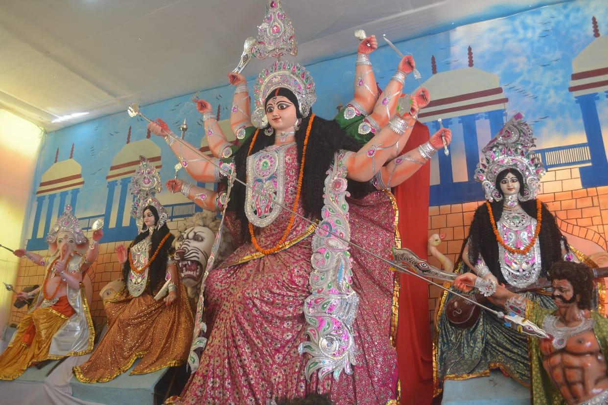 Brahmacharini worshiped as the goddess Durga