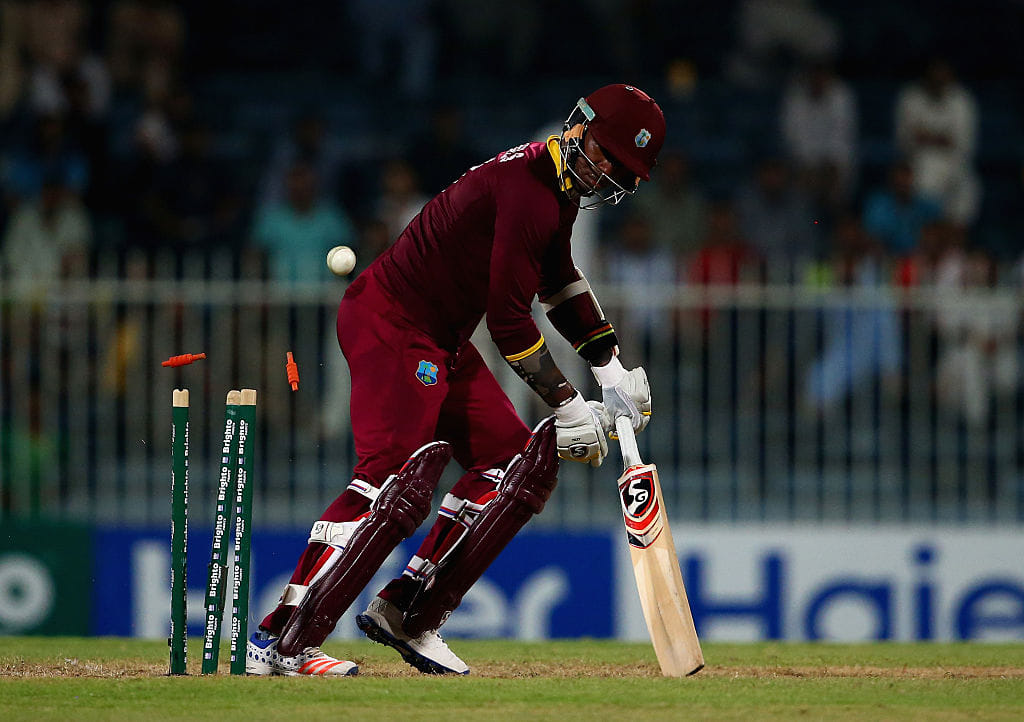 west indies cricketer marlon Samuels penalised for ICC Code of Conduct breach