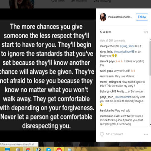 fight between malaika and arbaaz on social media