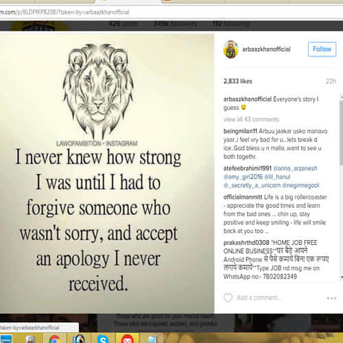 fight between malaika and arbaaz on social media