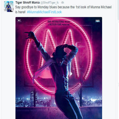 tiger shroff's munna michael first poster release