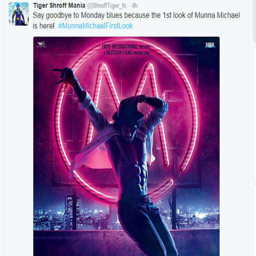tiger shroff's munna michael first poster release