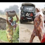 बार्डर से सटे गांव में काम करती महिलाएं