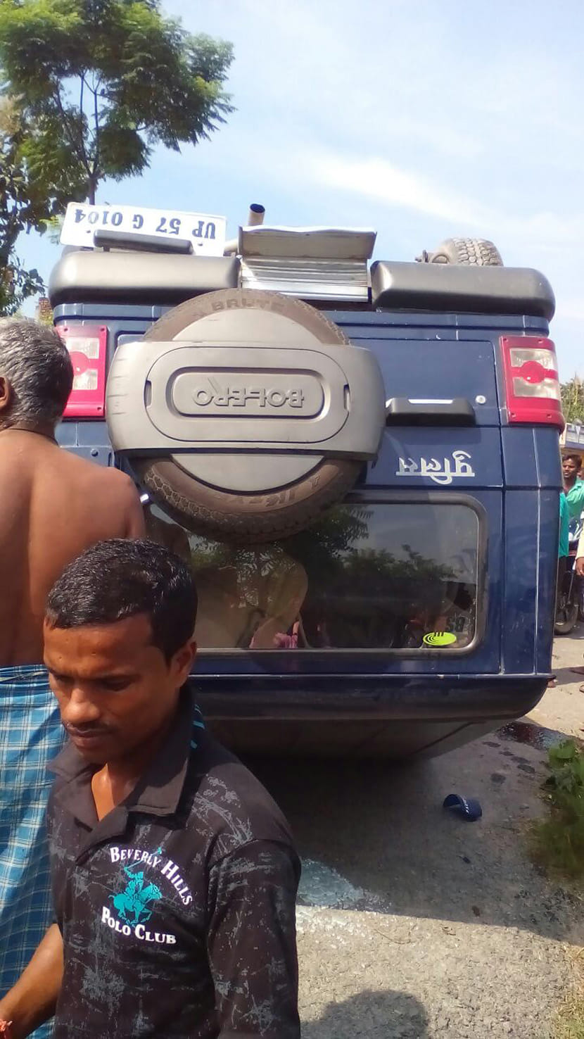 police jeep accident
