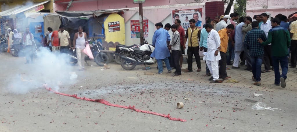 Aman Mani Tripathi declared SP candidate. Celebrated celebration